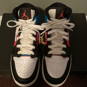 NIKE AIR JORDAN ONE MID GS GAME TIME - Like new condition